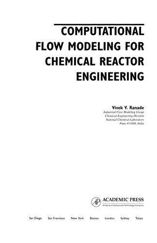 Cover for Computational flow modeling for chemical reactor engineering
