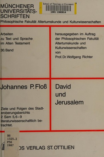 Cover for David und Jerusalem
