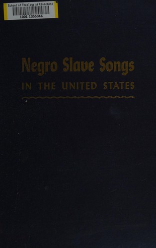 Cover for Negro slaves in the United States