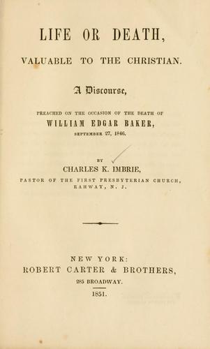 Cover for Life or death