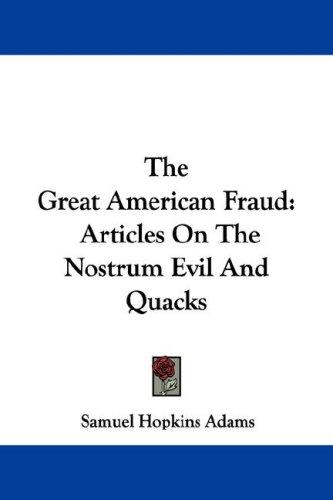 Cover for The Great American Fraud