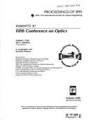 Cover for ROMOPTO '97, Fifth Conference on Optics, 9-12 September, 1997, Bucharest, Romania