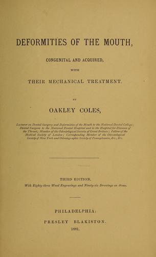 Cover for Deformities of the mouth