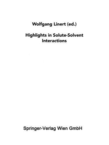 Cover for Highlights in Solute-Solvent Interactions