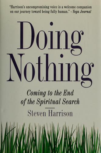 Cover for Doing nothing