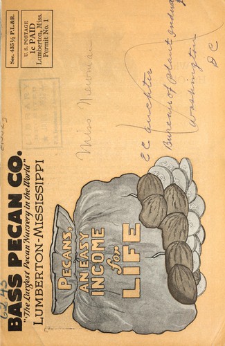 Cover for Pecans, an easy income for life