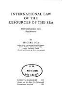 Cover for International law of the resources of the sea