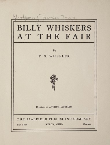 Cover for Billy Whiskers at the fair