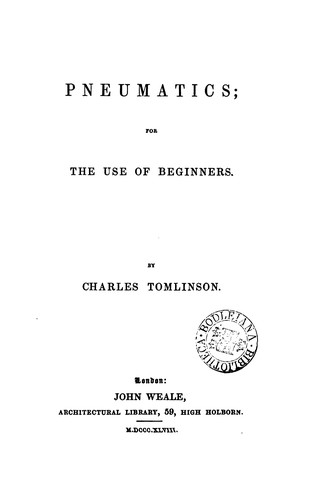 Cover for Pneumatics: For the Use of Beginners