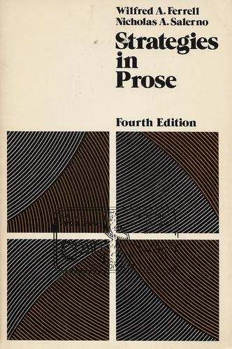 Cover for Strategies in prose