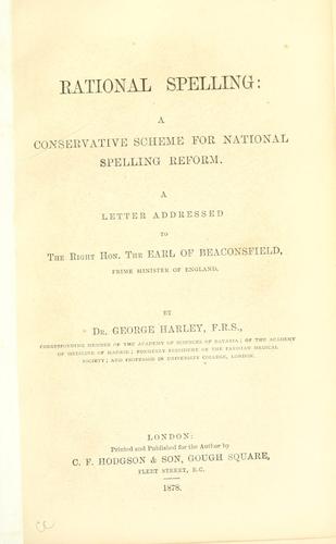 Cover for Rational spelling