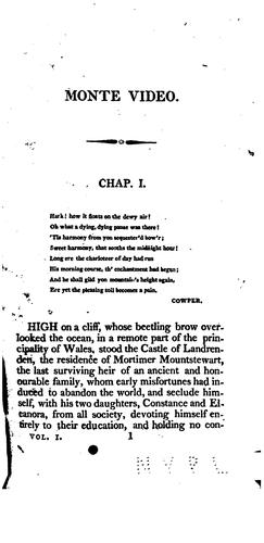 Cover for Monte Video: Or, The Officer's Wife and Her Sister