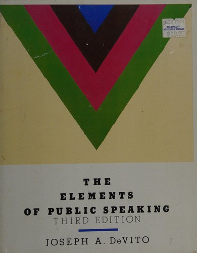 Cover for The elements of public speaking