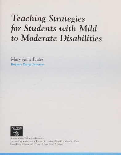 Cover for Teaching strategies for students with mild to moderate disabilities