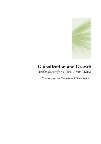 Cover for Globalization and growth implications for a post-crisis world
