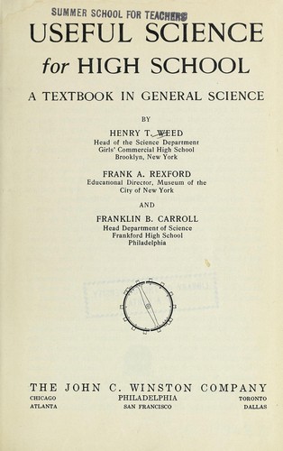 Cover for Useful science for high school