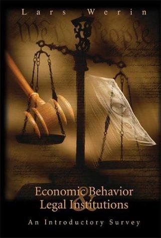 Cover for Economic behavior and legal institutions