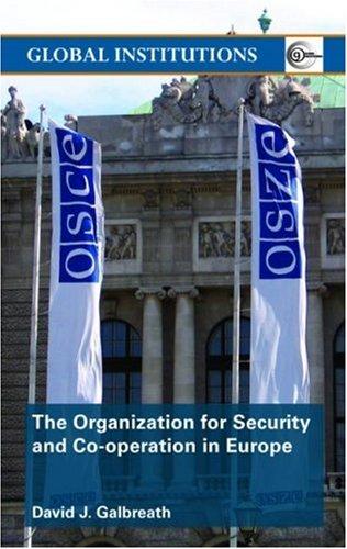 Cover for The Organization for Security and Co-operation in Europe (Routledge Global Institutions)