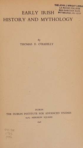 Cover for Early Irish History and Mythology