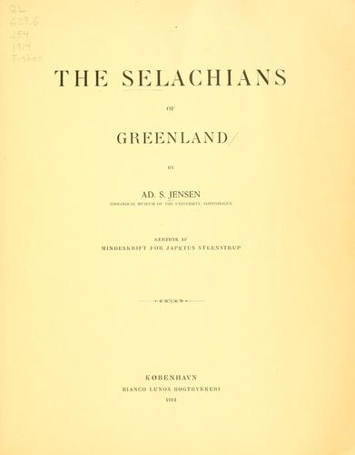 Cover for selachians of Greenland