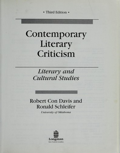 Cover for Contemporary Literary Criticism