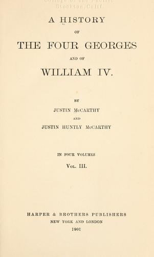 Cover for A history of the four Georges and of William IV.