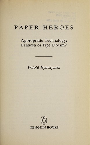 Cover for Paper heroes