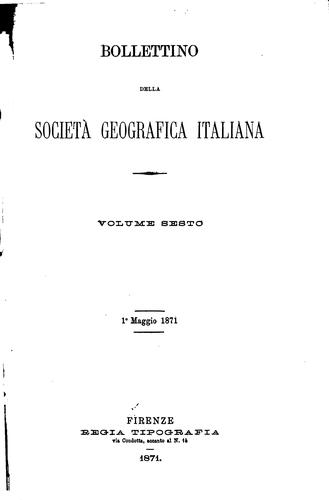 Cover for Bollettino della Società geografica italiana
