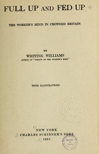 Cover for Full up and fed up