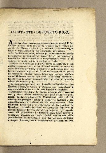 Cover for Habitantes de Puerto-Rico
