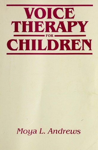 Cover for Voice Therapy for Children