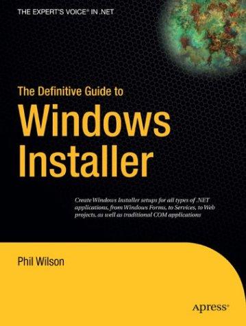 Cover for The definitive guide to Windows Installer