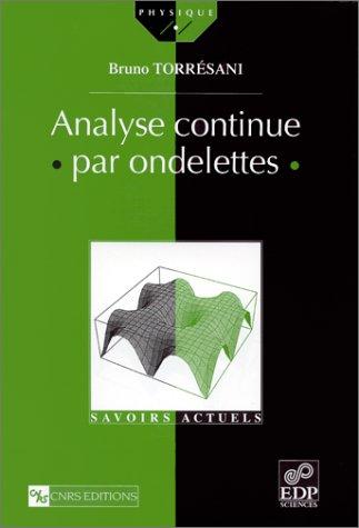 Cover for Analyse continue par ondelettes