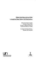 Cover for Descentralización y participación ciudadana