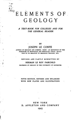 Cover for Elements of Geology: A Text-book for Colleges and for the General Reader
