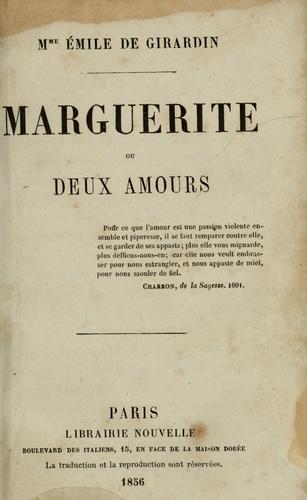 Cover for Marguerite ou deux amours