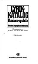 Cover for Lyrik-Katalog Bundesrepublik