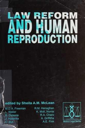 Cover for Law reform and human reproduction