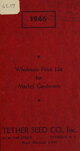 Cover for Wholesale price list for market gardeners, 1946