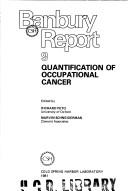 Cover for Quantification of occupational cancer