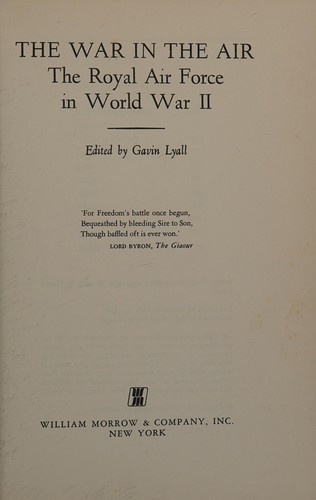 Cover for The War in the Air