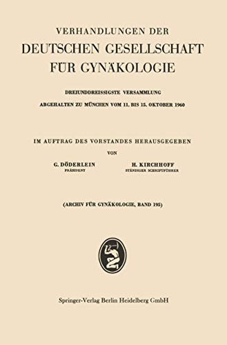 Cover for Verhandlungen der Deutschen Gesellschaft für Gynäkologie