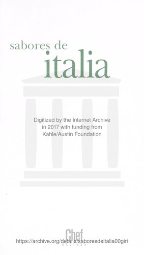 Cover for Sabores de Italia