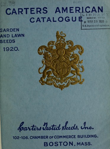 Cover for Carters American catalogue