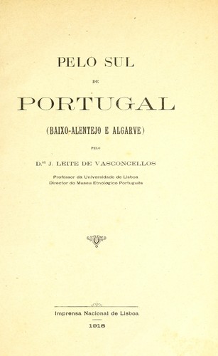 Cover for Pelo sul de Portugal