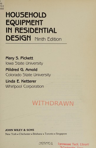 Cover for Household equipment in residential design