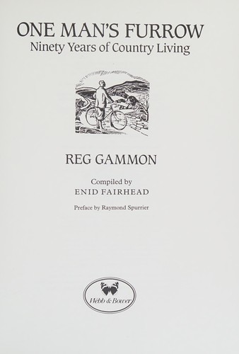 Cover for One man's furrow