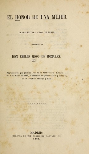 Cover for El honor de una mujer