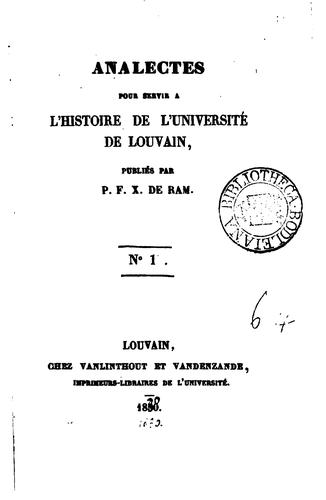 Cover for ANALECTES