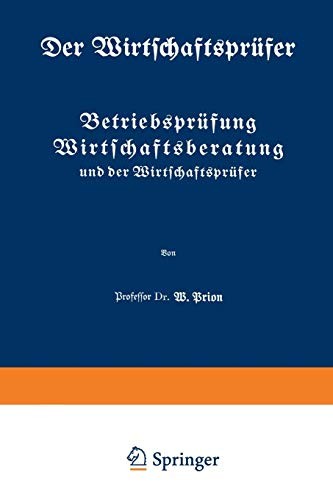 Cover for Betriebsprüfung Wirtschaftsberatung und der Wirtschaftsprüfer